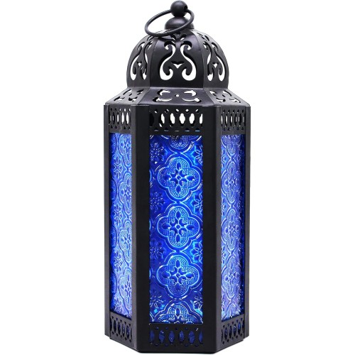 Decorative Candle Lantern Moroccan Lanterns Vintage Black Metal